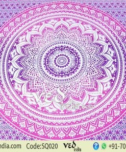 Cheap Hippie Wall Hanging Tapestry Bed Throw Pink Purple Ombre -0