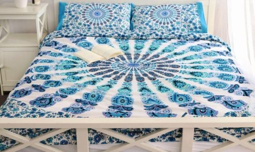 Mandala Print Duvet Cover Set with 2 Pillow case in Queen Size-3969