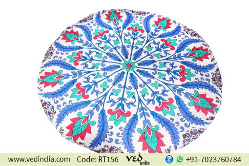 Floral Mandala Indian Round Beach Tapestry Tablecloth-0
