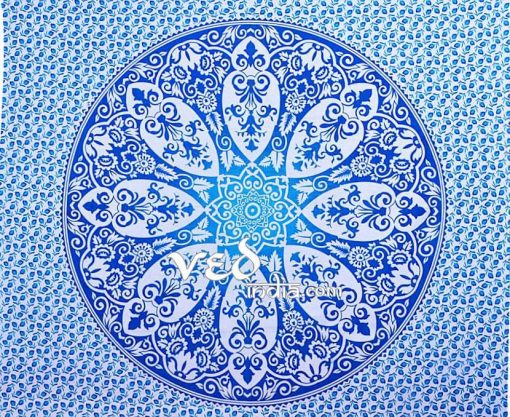 Mandala Tapestry Blue Floral Hippie Bohemian Wall Hanging-3920