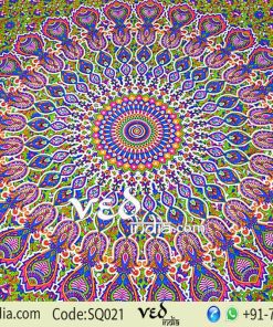 Hippie Boho Wall Tapestry Colorful Cotton Bed Sheet-0