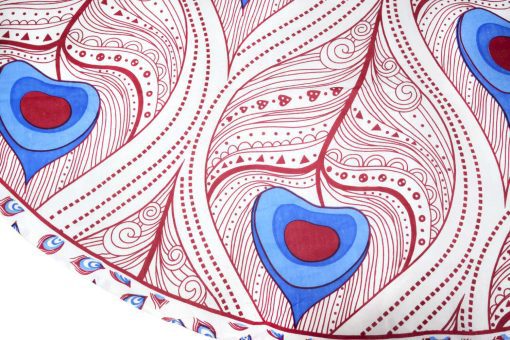 Hippie Bohemian Round Beach Tapestry Morpankh Design-3871