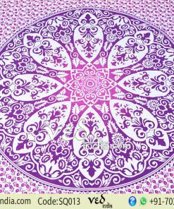 Large Hippie Dorm Tapestry Wall Hanging in Purple Floral-0