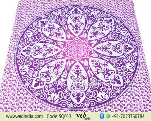 Large Hippie Dorm Tapestry Wall Hanging in Purple Floral-0