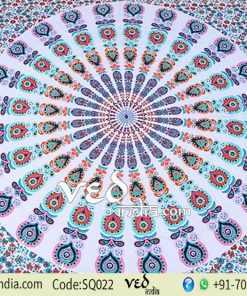 Best Mandala Bed Sheet Tapestry | Peacock Hippie Bedding-0