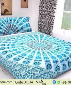 Mandala Print Duvet Cover Set with 2 Pillow case in Queen Size-0
