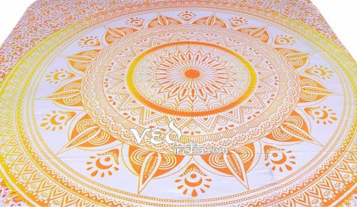 Ombre Hippie Bohemian Wall Hanging Tapestry in yellow Color-3903