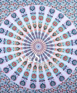 Best Mandala Bed Sheet Tapestry | Peacock Hippie Bedding-3890