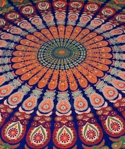 Bohemian Mandala Quilt Cover Bedding Set with Peafowl Design-3971