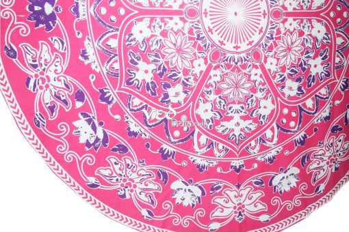 Round Indian Mandala Tapestry Flower Pattern | Best Picnic Blanket-3884