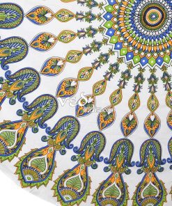 Round Mandala Tapestry Colorful Floral Design-3882