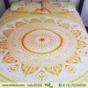 Yellow Indian Mandala Duvet Cover King Queen in Omber Print-0